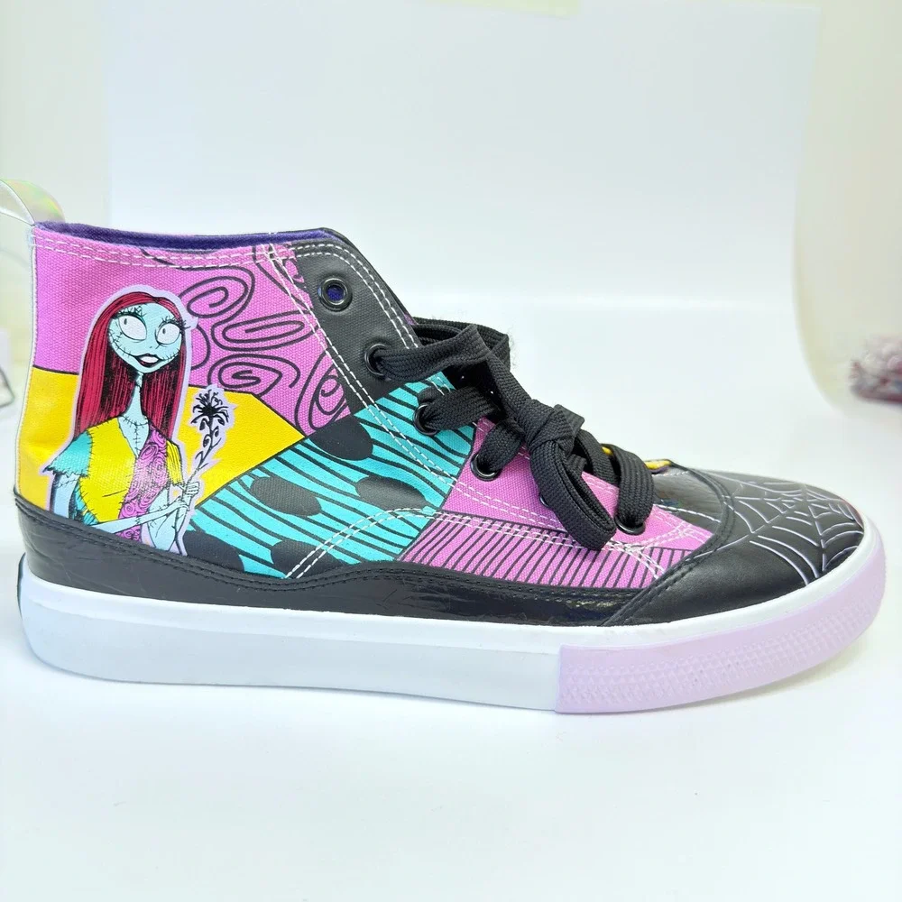 Ground Up Nightmare Before Christmas Sally Jack Skellington High Top Sneakers 9 - Picture 2 of 11